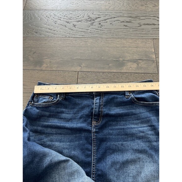 Westport Denim Midi Skirt Womens 10 Blue Jean Stretch Modest Pencil Slit Western - Picture 5 of 6